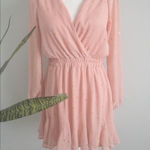 Sheer rose and stars dress